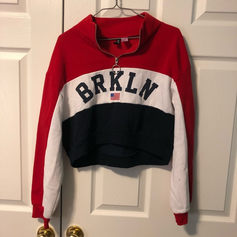 cropped striped sweater
